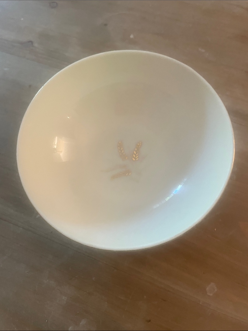 Lenox Cream and Gold Wheat Motif cereal bowl